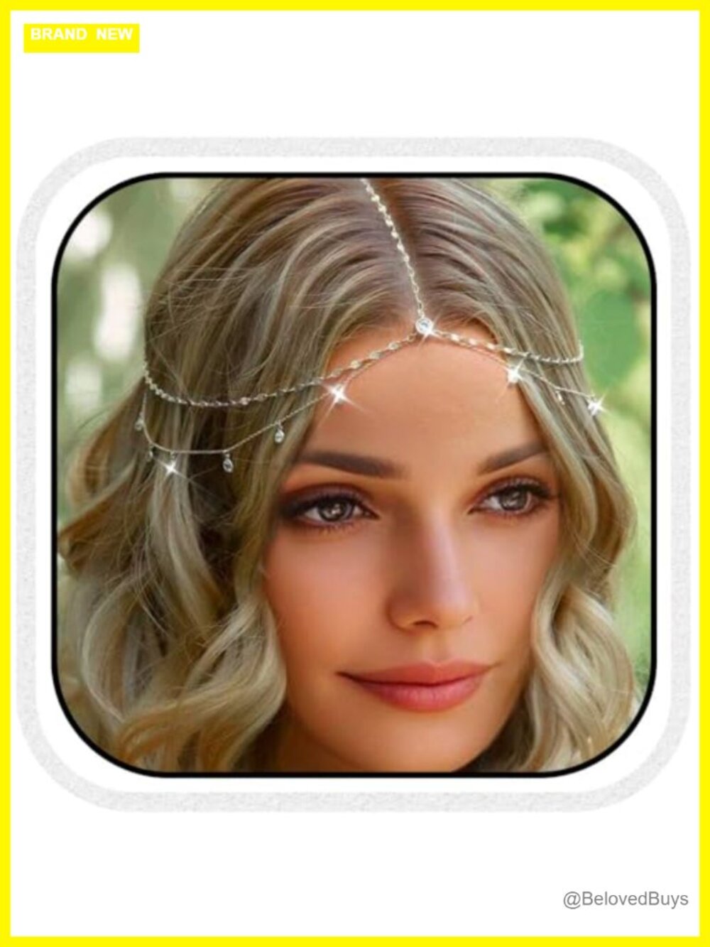 Rhinestone Head Chain Alloy Sequin Boho Headpiece for Prom Costume